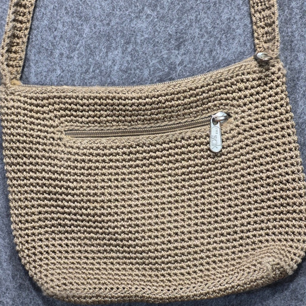 Vtg Y2K The Sak Classic Crochet Crossbody/Shoulder Bag Chic Staple 90s Woven